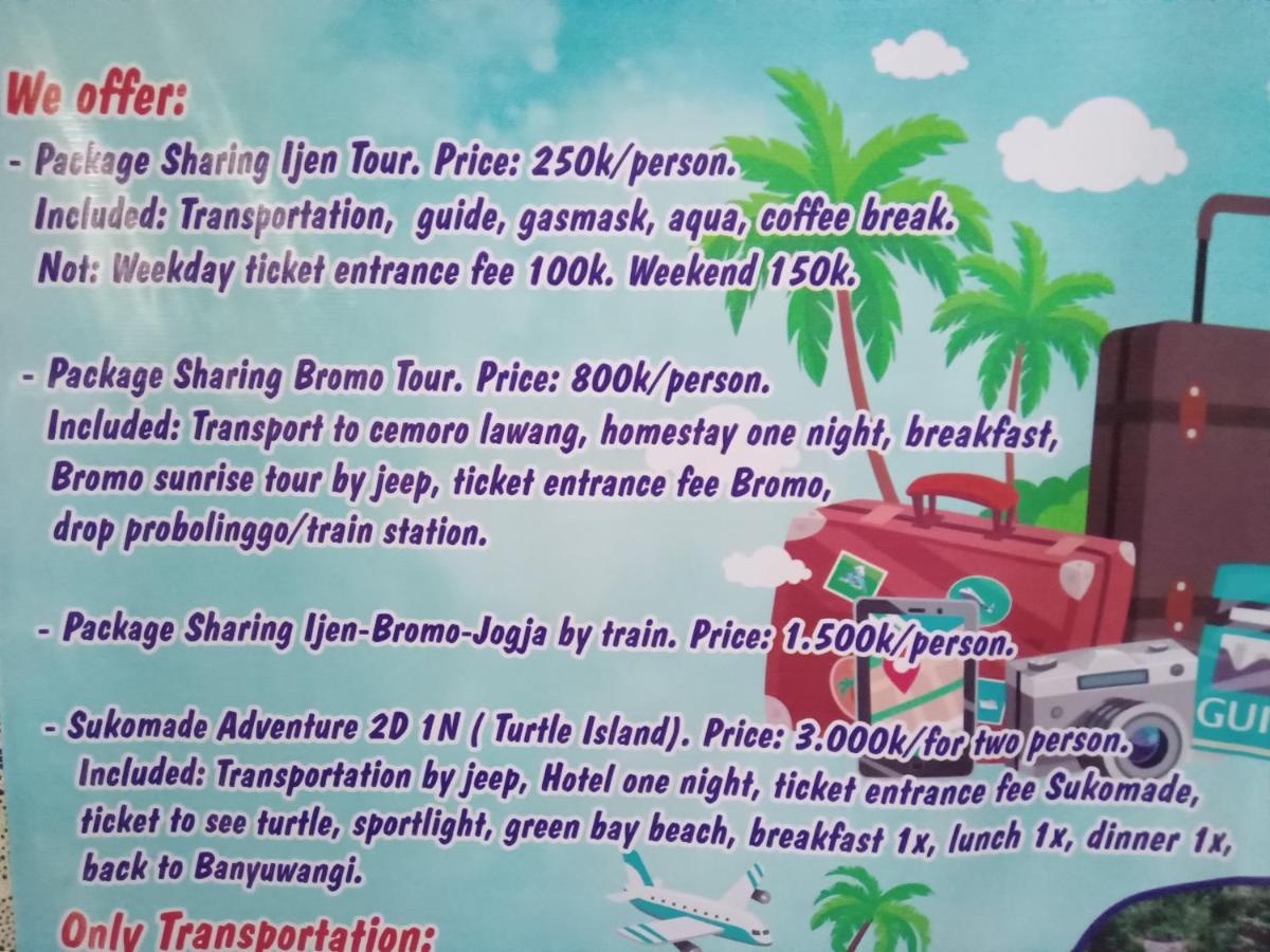 Dannu'S Homestay Ijen And Bromo Tour 外南梦 外观 照片